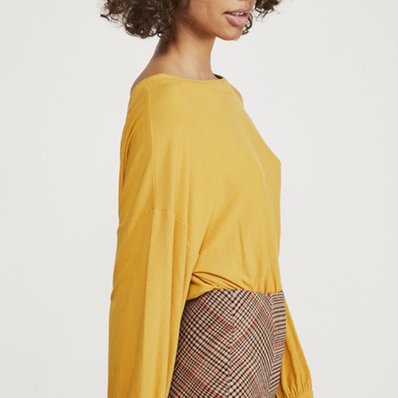 NWT Free People Shimmy Shake Top in Untamed Gold - Picture 3 of 4